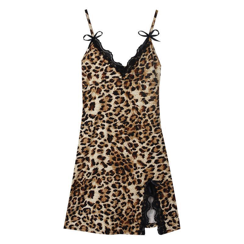 Cami Top Lace - New Sexy Leopard Print Camisole Nightgown