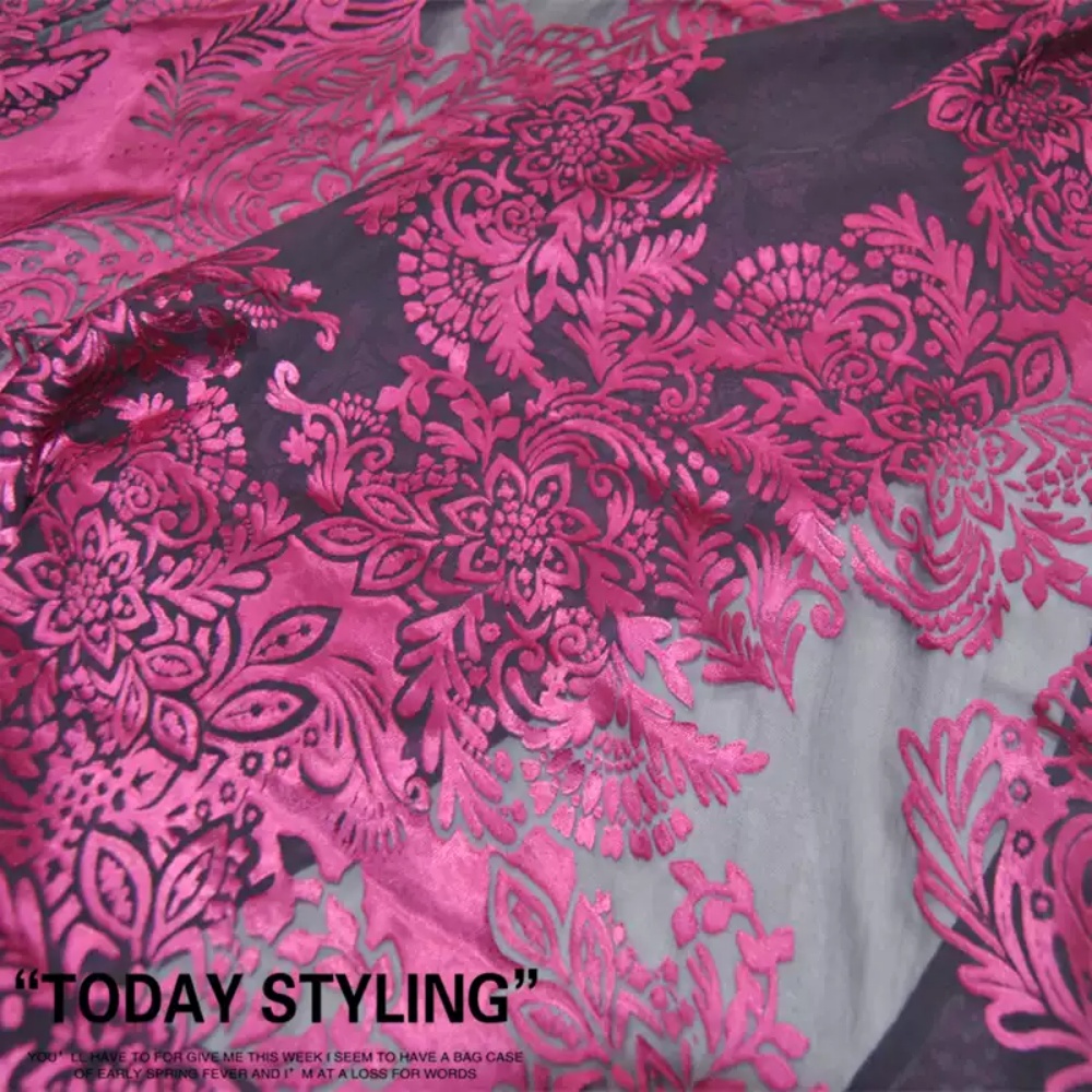 Fashion Large Pink Flower Desi – Robe Silk Women recenzja i cena