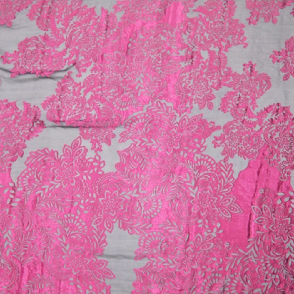 Fashion Large Pink Flower Desi – Robe Silk Women recenzja i cena