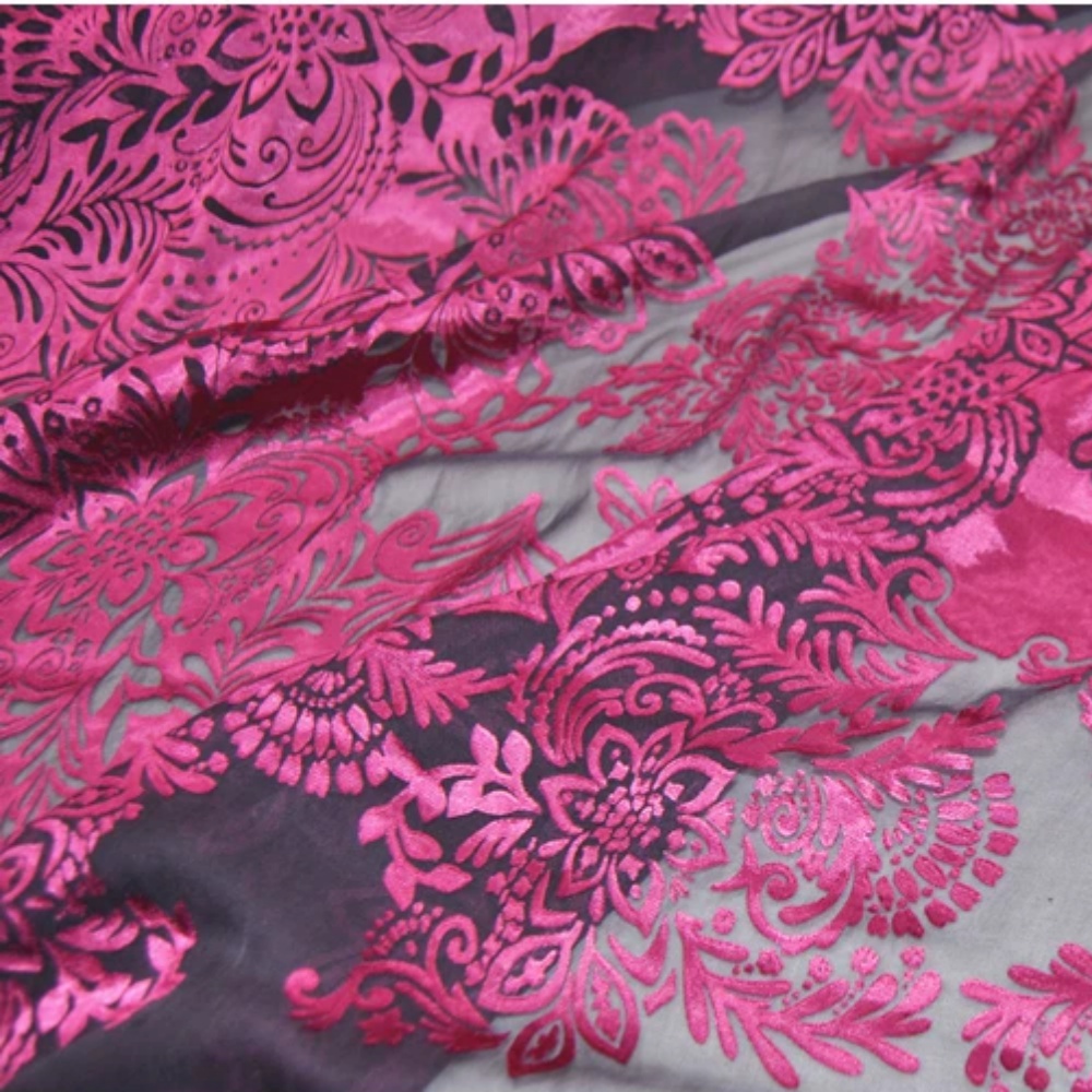 Fashion Large Pink Flower Desi – Robe Silk Women recenzja i cena