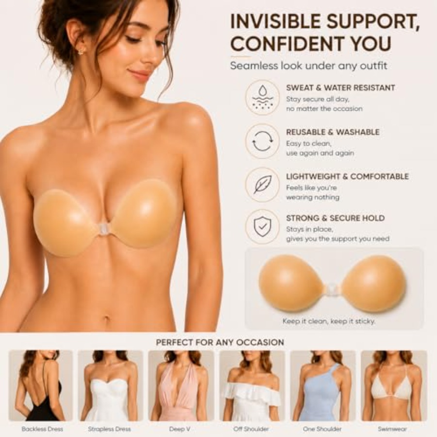 Hasimor Sticky Bra Ultra Thin  – Strapless Bra Backless recenzja i cena