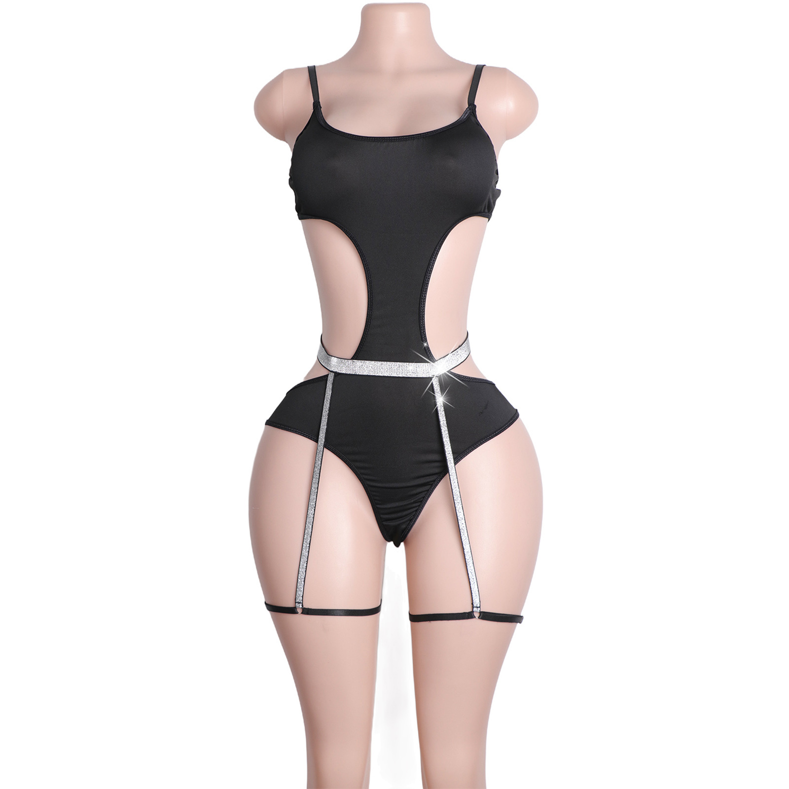 Custom Rhinestone Pole Dancewe – Garter Belt Set recenzja i cena