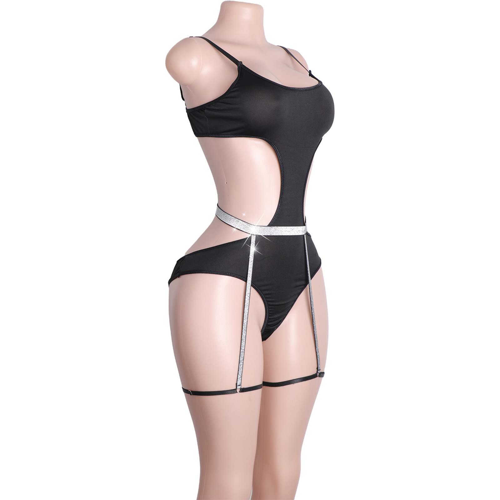 Custom Rhinestone Pole Dancewe – Garter Belt Set recenzja i cena