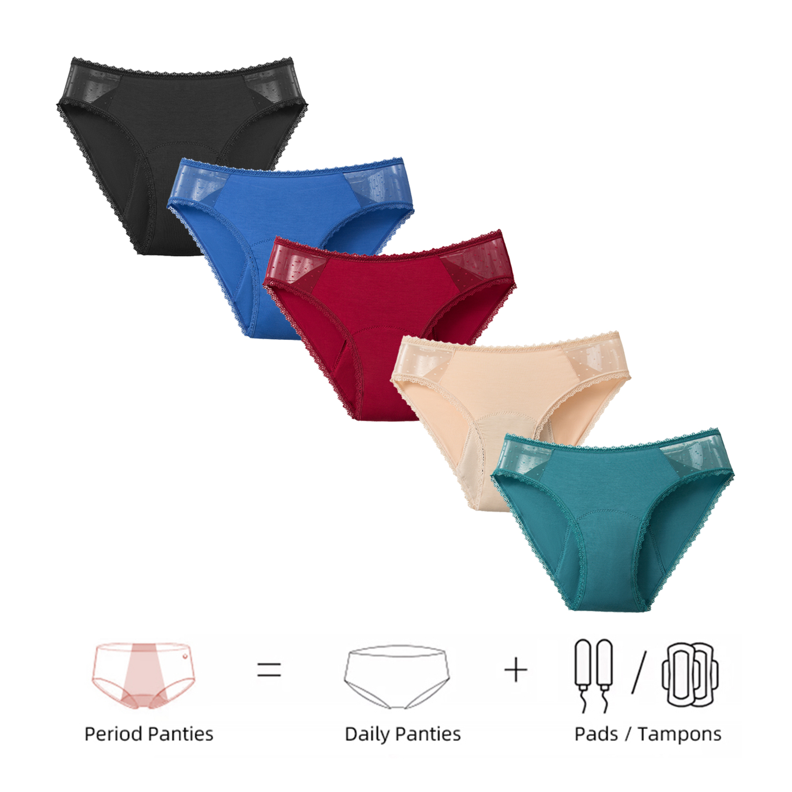 Bamboo Comfortable women's per – Period Panty Absorbent recenzja i cena