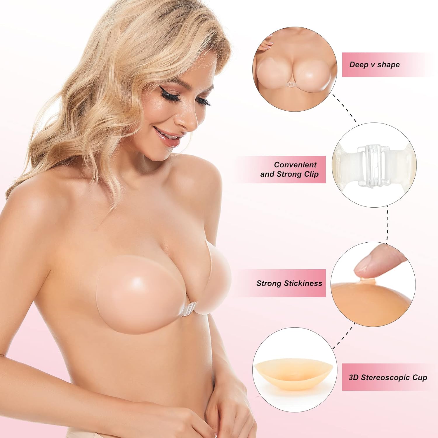 Sticky Bra Push Up Adhesive Br – Silicone Bra Adhesive recenzja i cena
