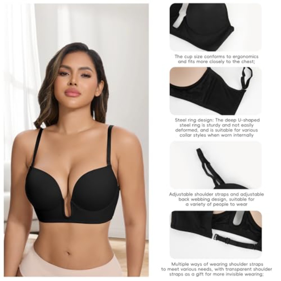 JOYSHAPER Plunge Bras for Wome – Push Up Bra Padded recenzja i cena