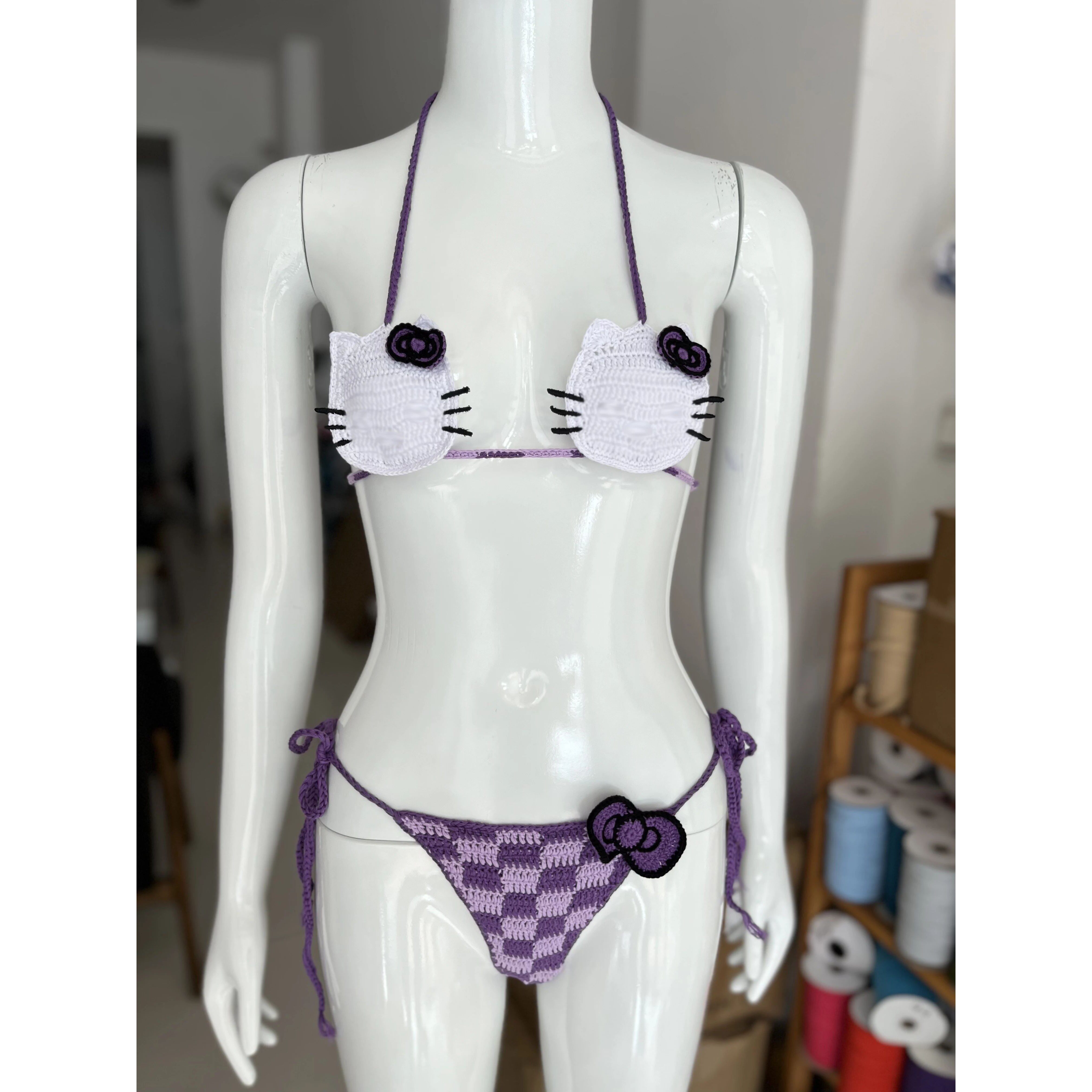 Hello Kitty Bikini Set Lady's  – Thong Bikini Women recenzja i cena