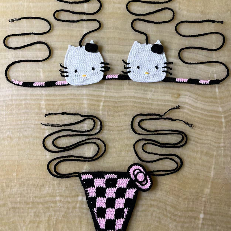 Hello Kitty Bikini Set Lady's  – Thong Bikini Women recenzja i cena