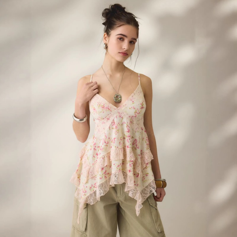 Vintage Floral Chiffon Cami To – Cami Top Lace recenzja i cena