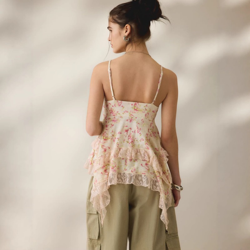 Vintage Floral Chiffon Cami To – Cami Top Lace recenzja i cena