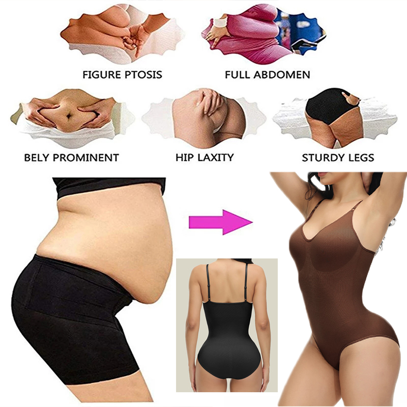 GUUDIA V Neck Spaghetti Strap  – Shapewear Bodysuit Firm recenzja i cena