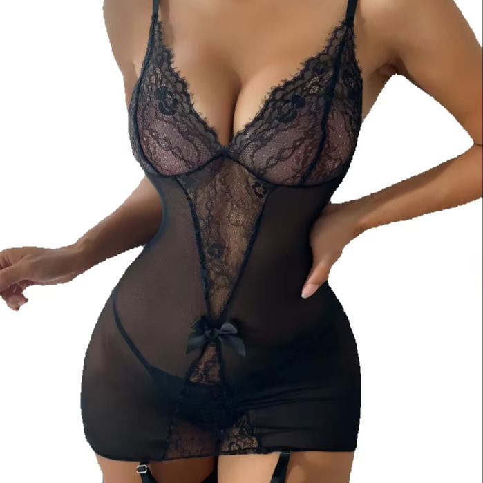 Lace Underwear Set with Stocki – Garter Belt Set recenzja i cena