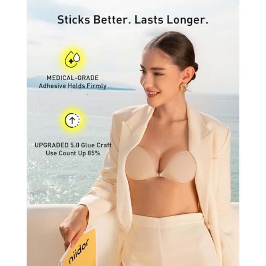 Niidor Adhesive Bra Strapless  – Strapless Bra Backless recenzja i cena