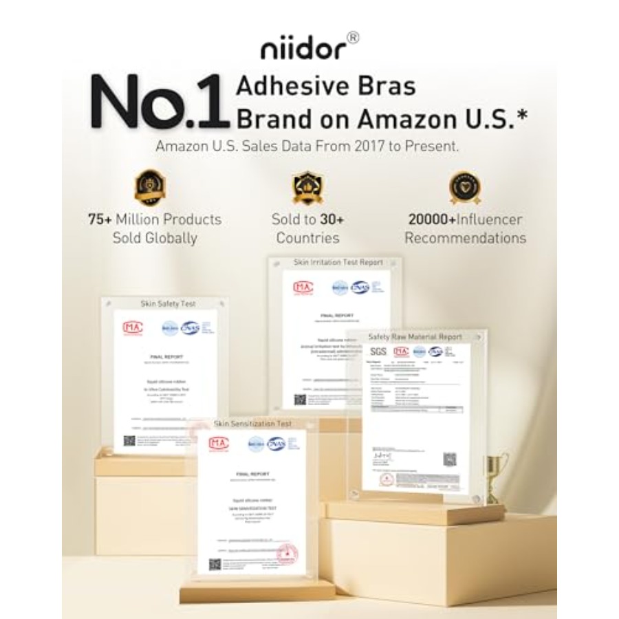 Niidor Adhesive Bra Strapless  – Strapless Bra Backless recenzja i cena