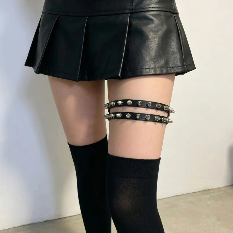 Double Row Cone Spike Leg Gart – Garter Belt Set recenzja i cena