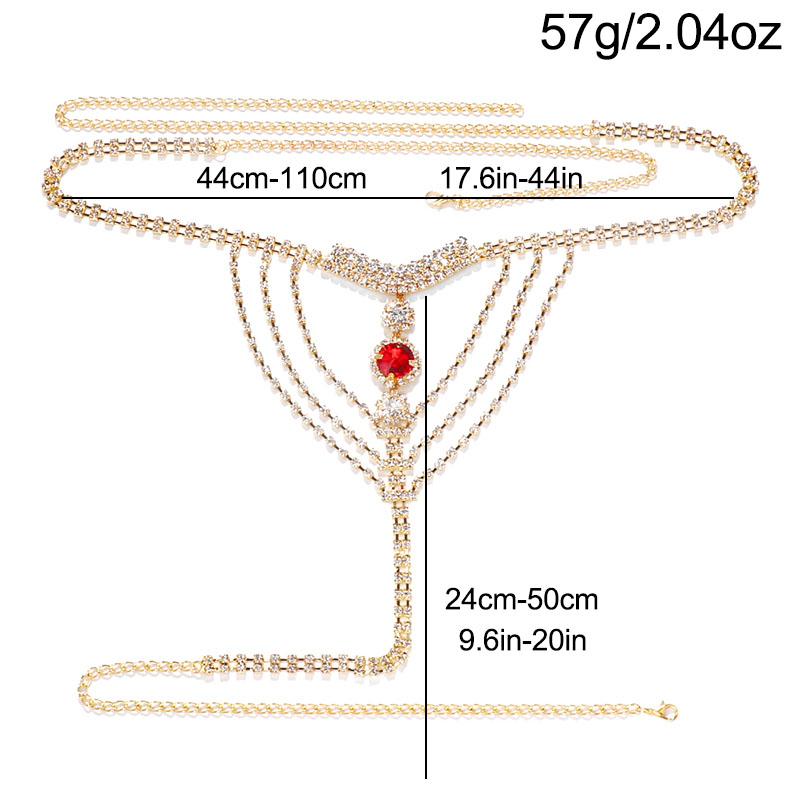 Crystal Rhinestone Body Chain  – Thong Bikini Women recenzja i cena