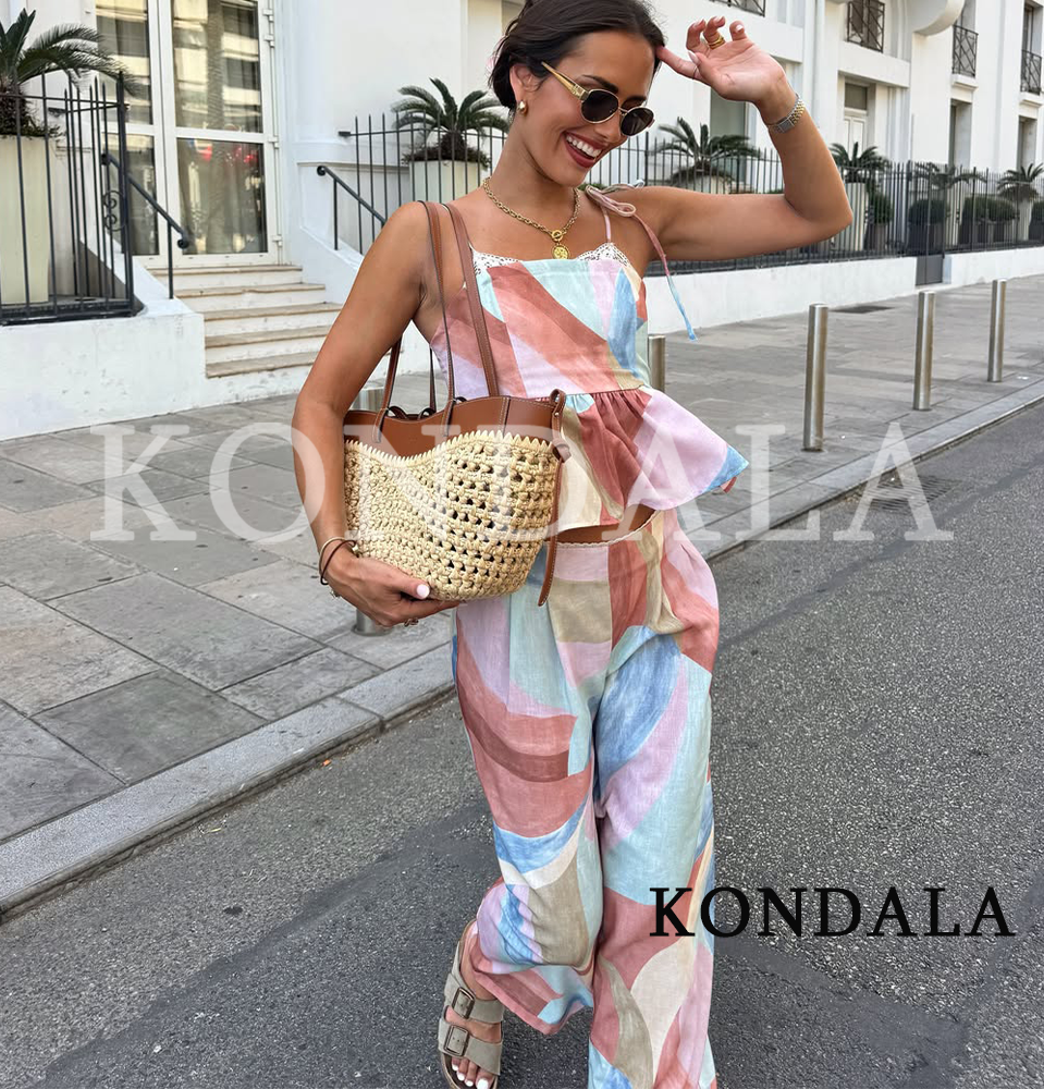 Women Trendy Holiday Printed L – Cami Top Lace recenzja i cena