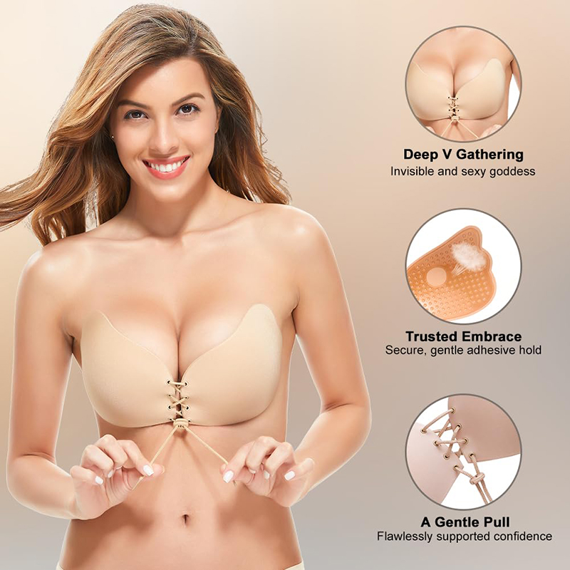 1/2 Pairs Women Summer Backles – Strapless Bra Backless recenzja i cena
