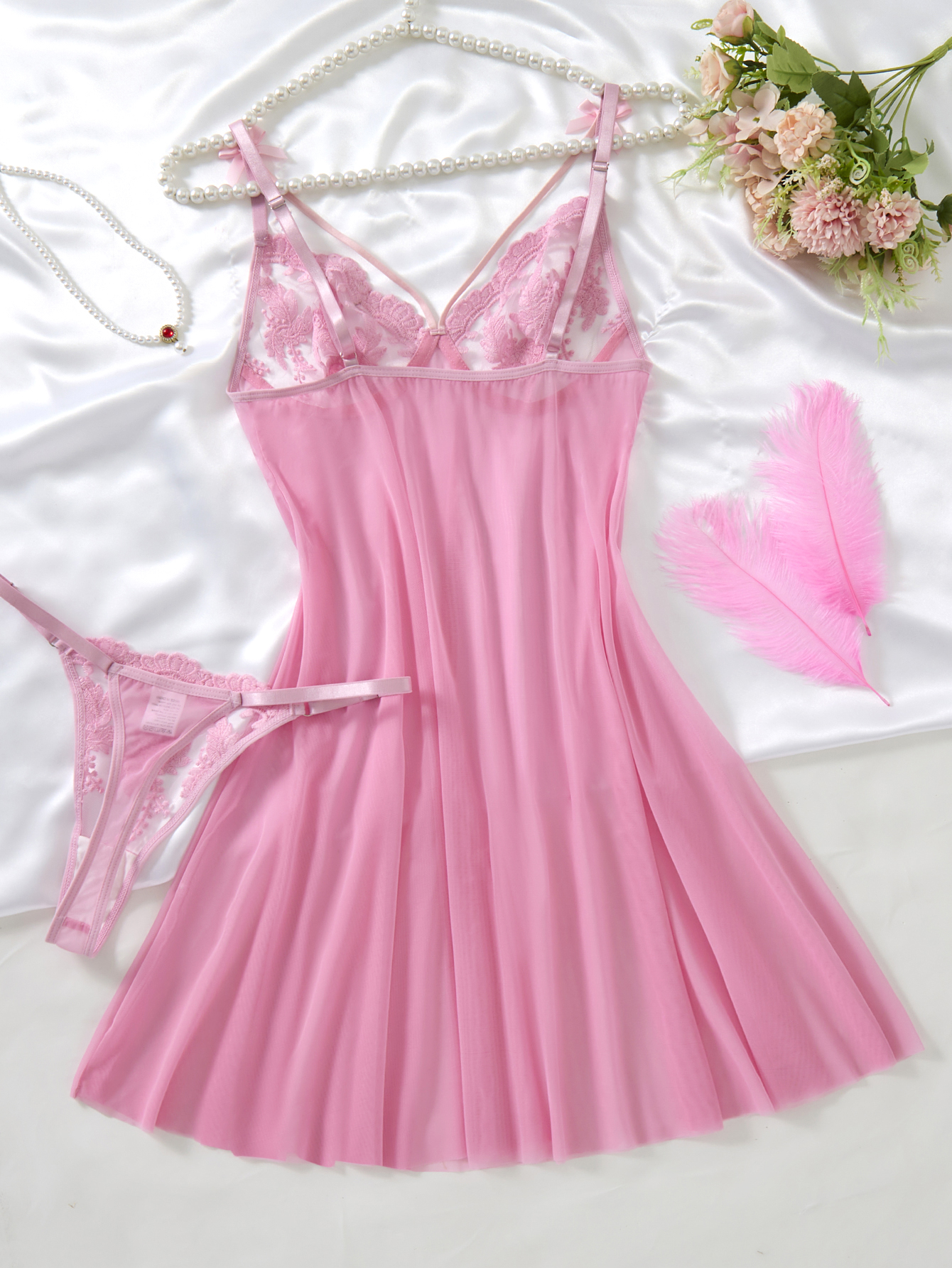 Elegant Tempting Lace Nightgow – Babydoll Chemise Night recenzja i cena