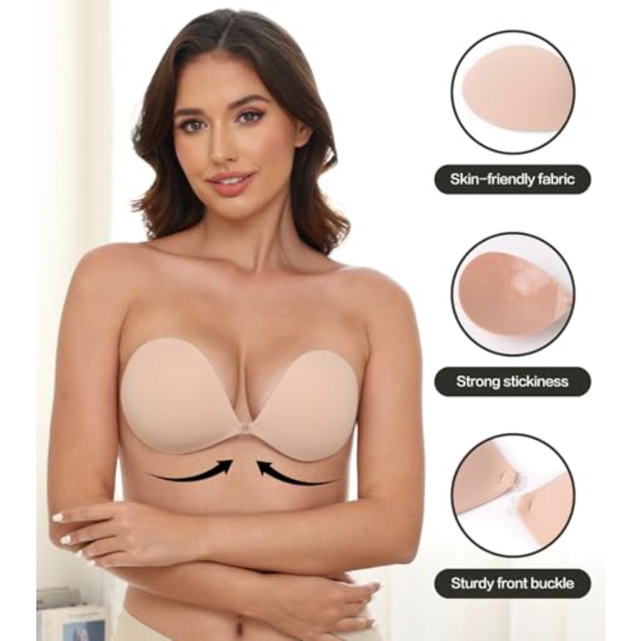 MITALOO Adhesive Bra Invisible – Strapless Bra Backless recenzja i cena