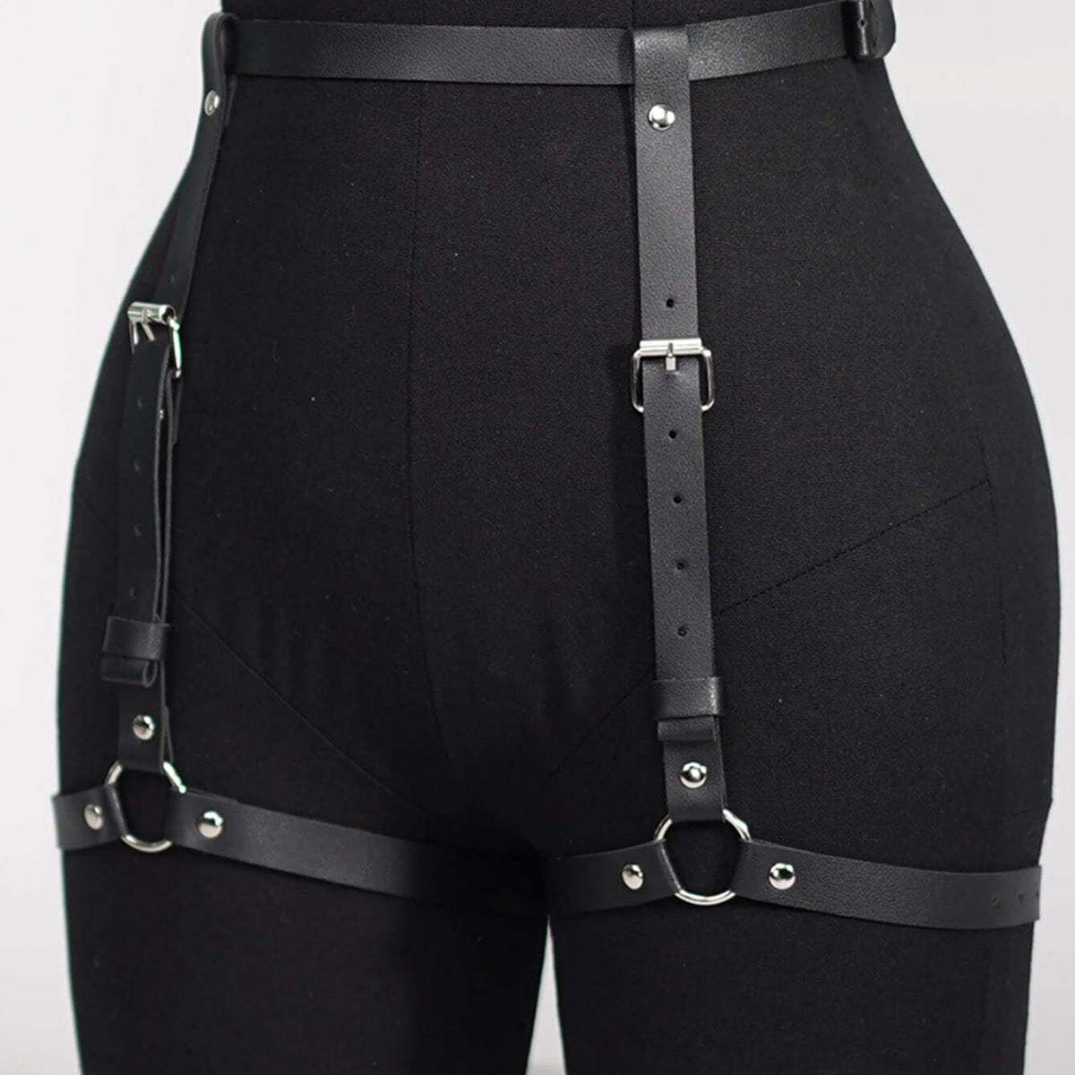 Oth Punk PU Leather Full Waist – Garter Belt Set recenzja i cena