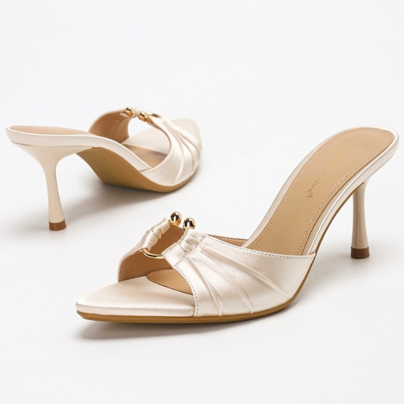 Pleated Metal Ring Satin Elega – Slip Dress Satin recenzja i cena