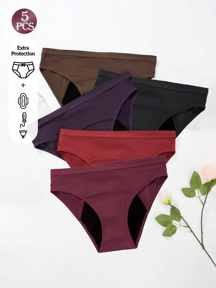 5 Pcs Women Solid Color Absorb – Period Panty Absorbent recenzja i cena