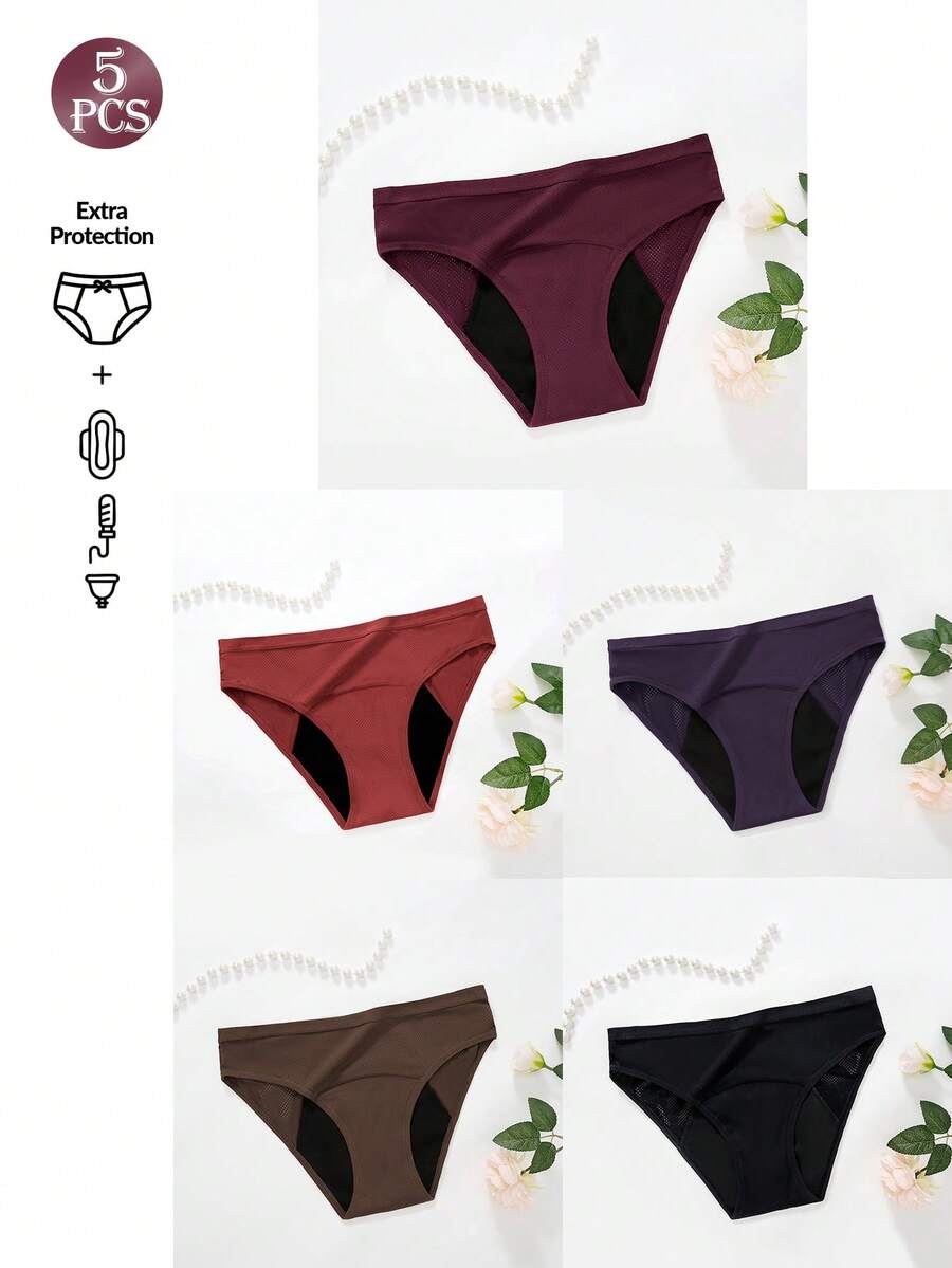 5 Pcs Women Solid Color Absorb – Period Panty Absorbent recenzja i cena