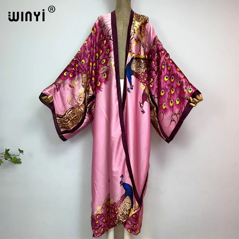 WINYI 2022 Summer Women Cardig – Robe Silk Women recenzja i cena