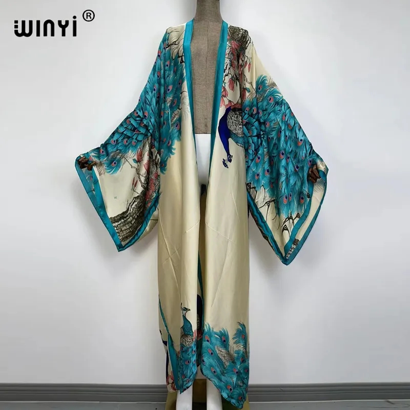 WINYI 2022 Summer Women Cardig – Robe Silk Women recenzja i cena