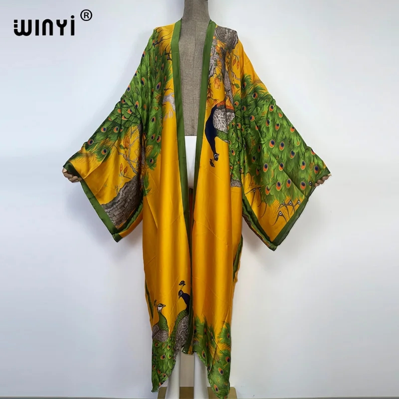 WINYI 2022 Summer Women Cardig – Robe Silk Women recenzja i cena