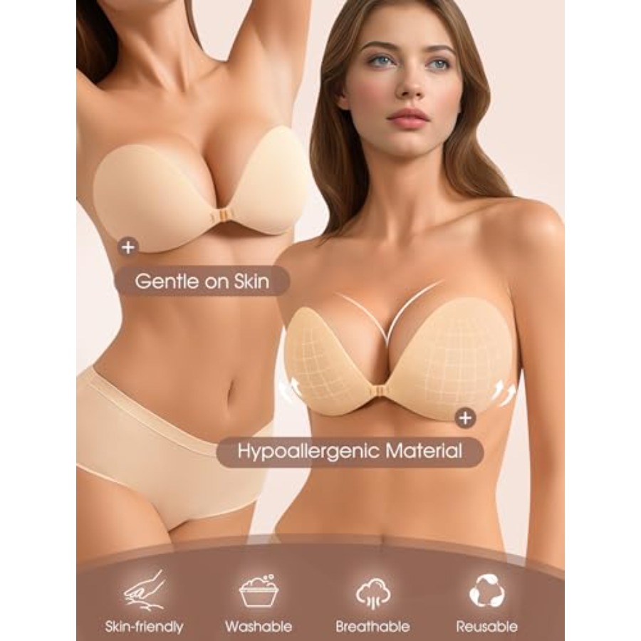 Sticky Bra Push Up Strapless A – Strapless Bra Backless recenzja i cena