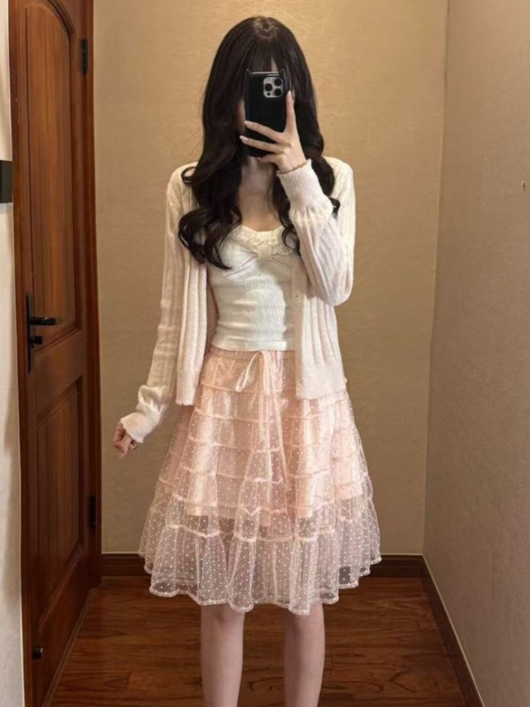Korean Fashion Slim Fit White  – Cami Top Lace recenzja i cena