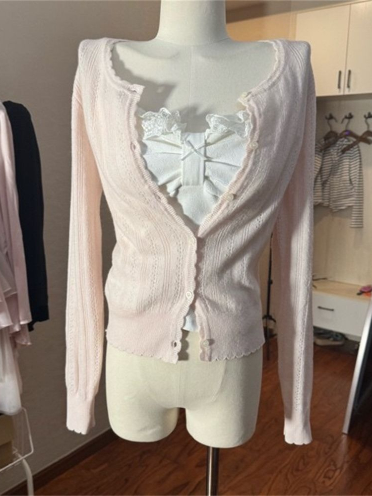 Korean Fashion Slim Fit White  – Cami Top Lace recenzja i cena