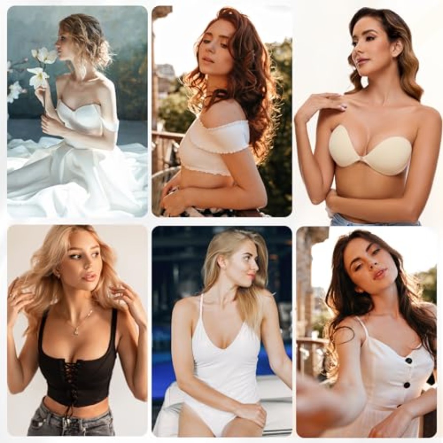 RELIRELIA Women's Sticky Self  – Strapless Bra Backless recenzja i cena