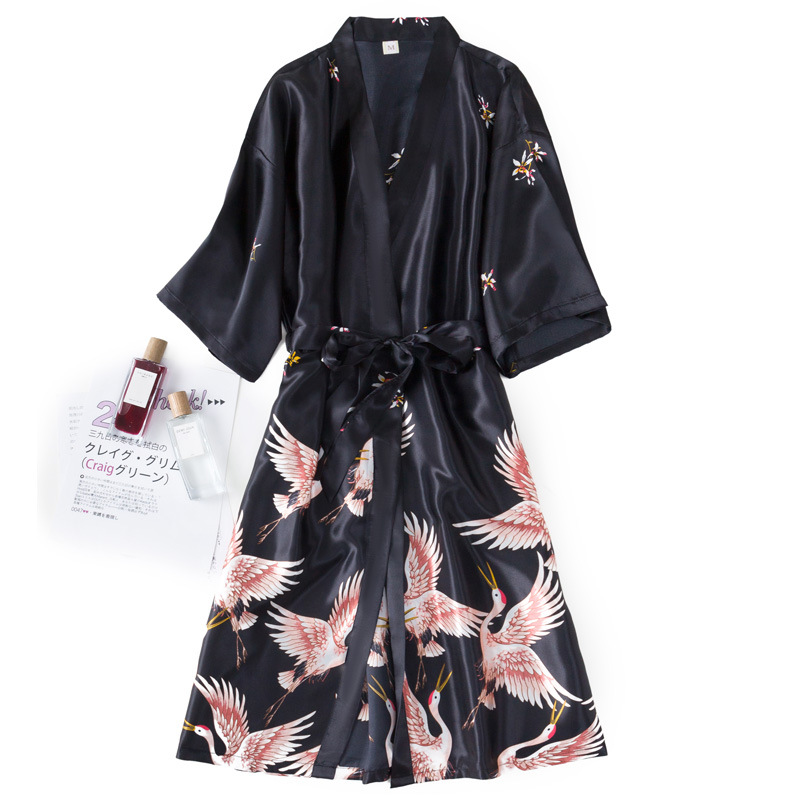 Burgundy Women 2PCS Faux Silk  – Robe Silk Women recenzja i cena