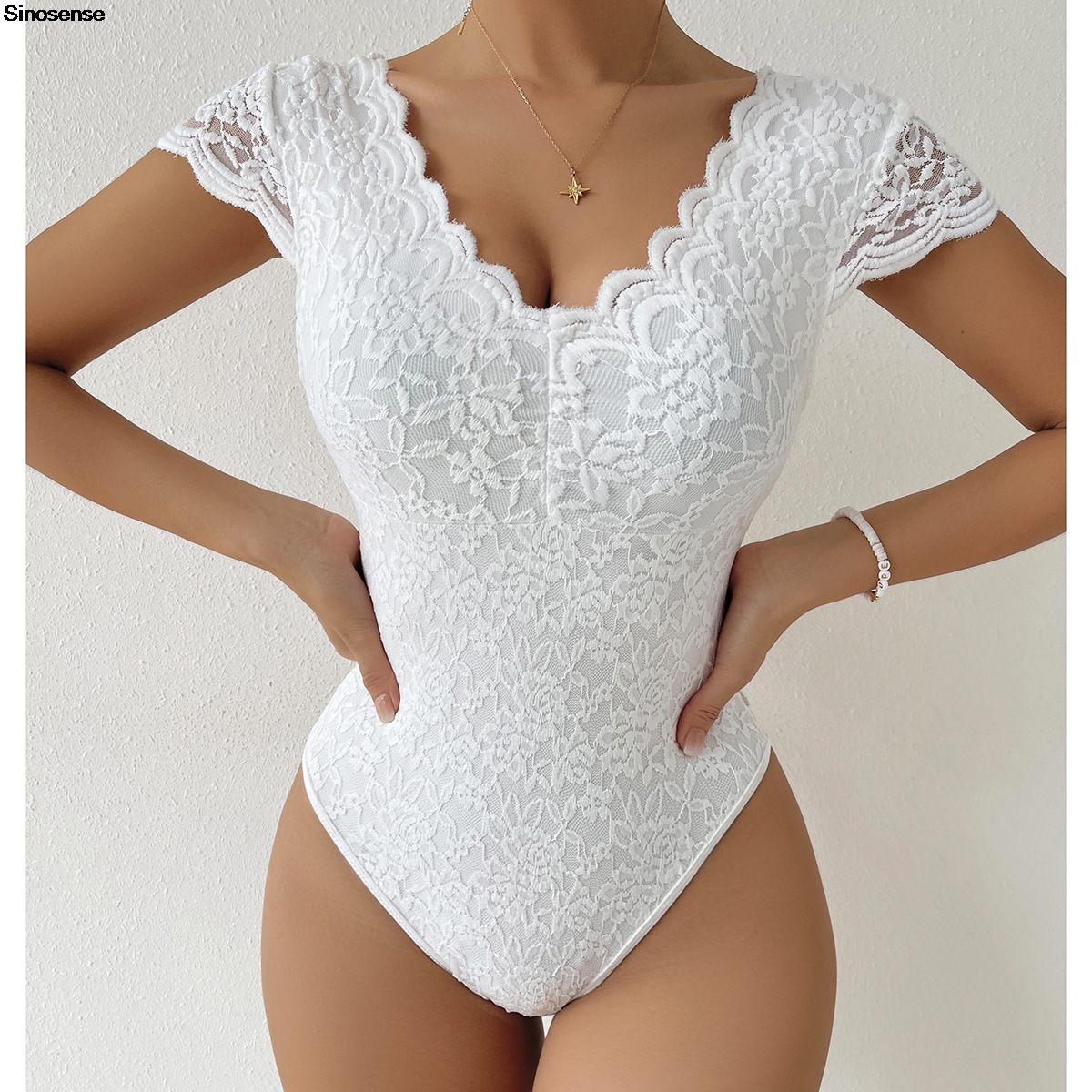 Womens Embroidery Floral Contr – Lace Teddy Lingerie recenzja i cena